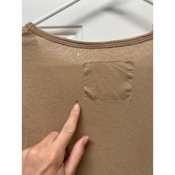 Frank & Eileen Tee Lab High Low Long Sleeve top light brown size small NWOT - Picture 5 of 8